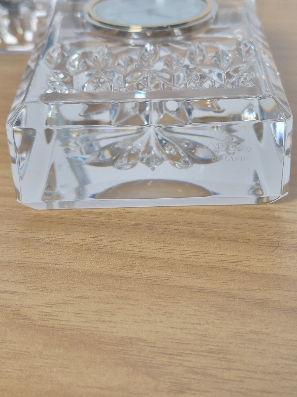 Waterford Crystal Desk Clock & Miniature Picture Frame Set Vintage Luxury Home - Picture 8 of 15